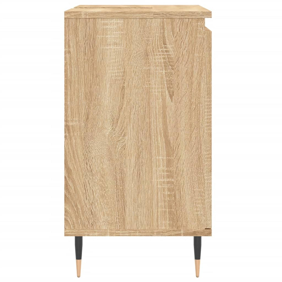 Badkamerkast 58X33X60 Cm Bewerkt Hout Kleurig Sonoma eiken
