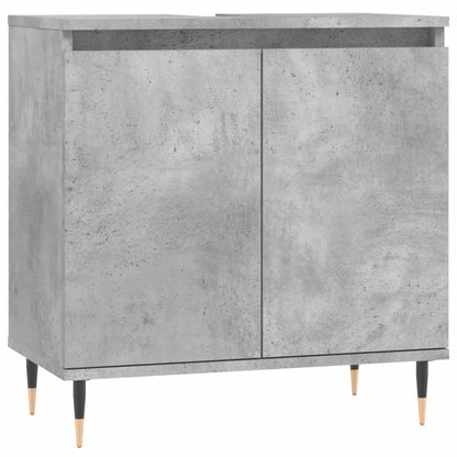 Badkamerkast 58X33X60 Cm Bewerkt Hout Betongrijs