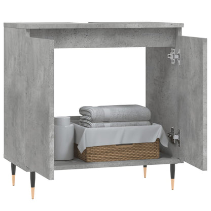 Badkamerkast 58X33X60 Cm Bewerkt Hout Betongrijs