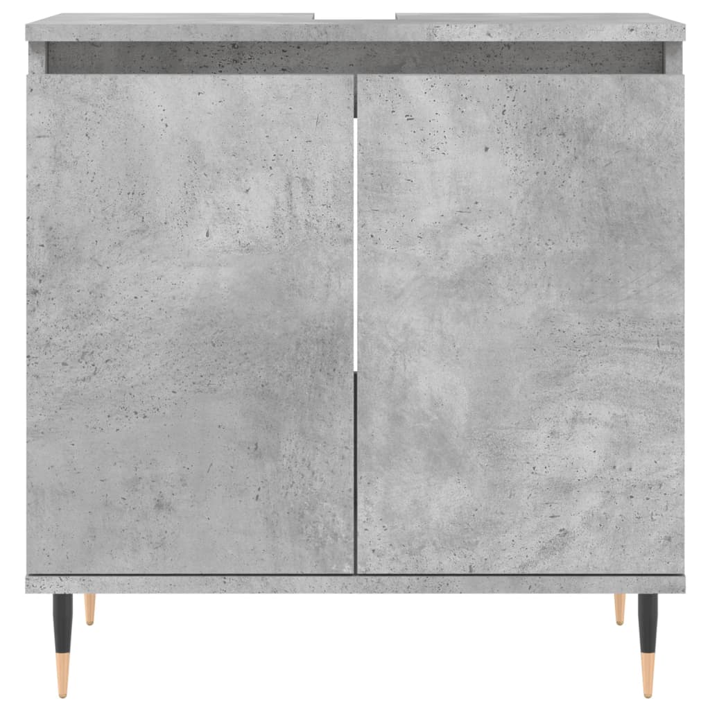 Badkamerkast 58X33X60 Cm Bewerkt Hout Betongrijs