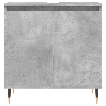 Badkamerkast 58X33X60 Cm Bewerkt Hout Betongrijs