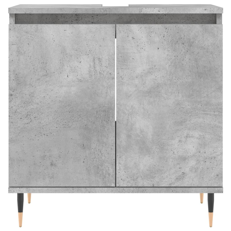 Badkamerkast 58X33X60 Cm Bewerkt Hout Betongrijs