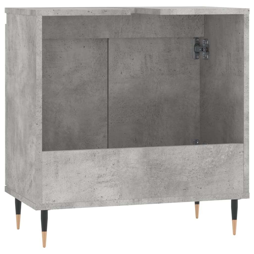Badkamerkast 58X33X60 Cm Bewerkt Hout Betongrijs