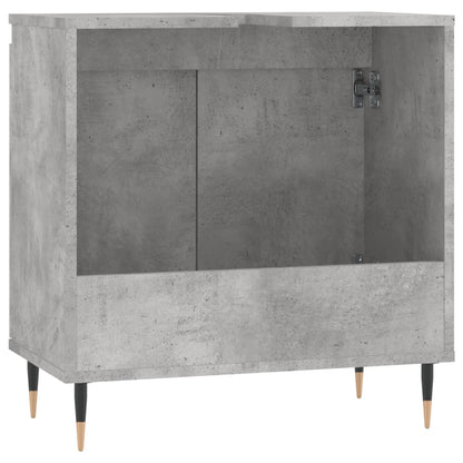 Badkamerkast 58X33X60 Cm Bewerkt Hout Betongrijs