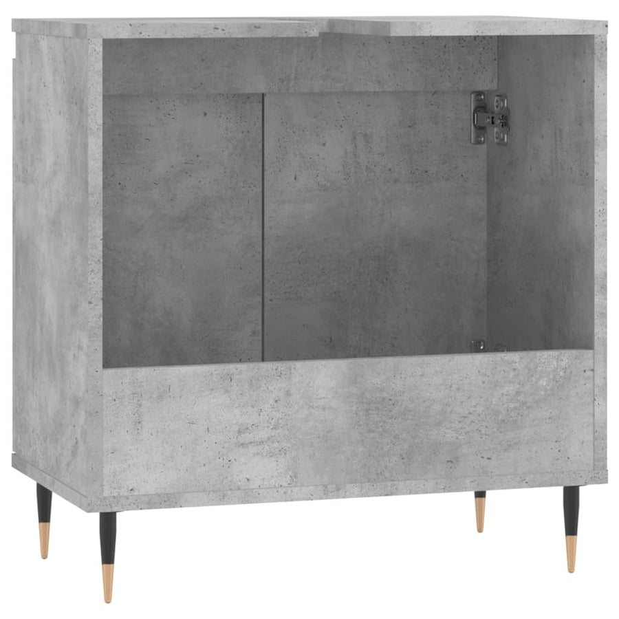 Badkamerkast 58X33X60 Cm Bewerkt Hout Betongrijs