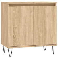 Badkamerkast 58X33X60 Cm Bewerkt Hout Kleurig Sonoma eiken