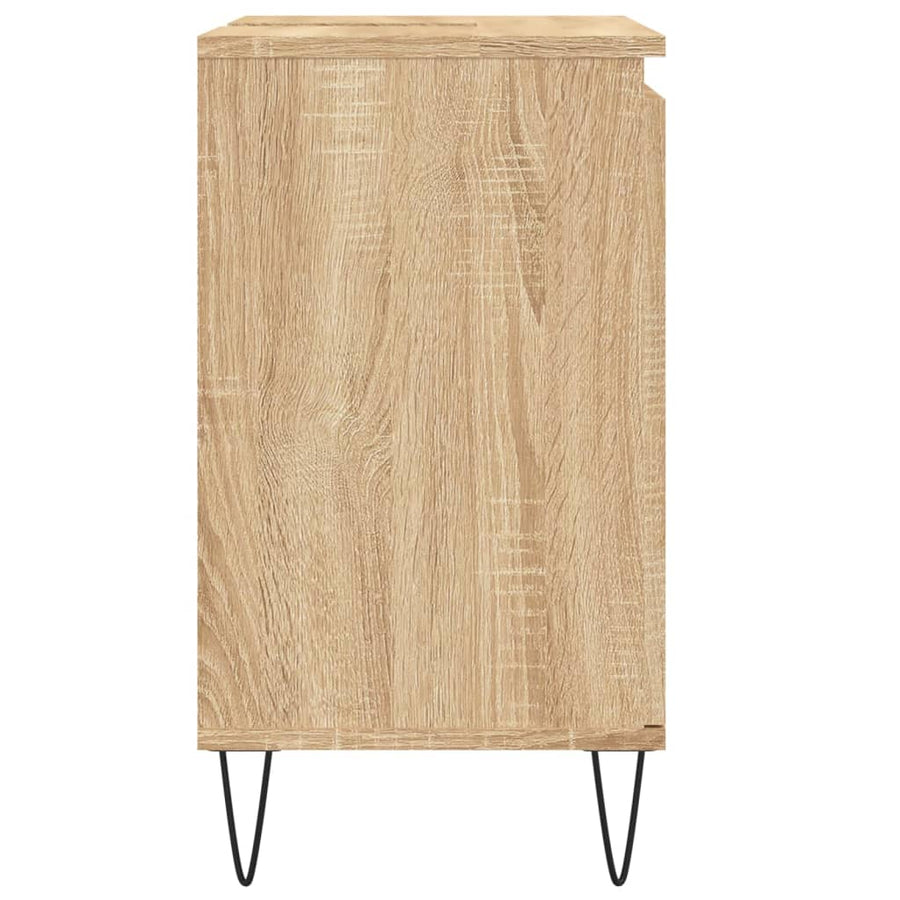 Badkamerkast 58X33X60 Cm Bewerkt Hout Kleurig Sonoma eiken