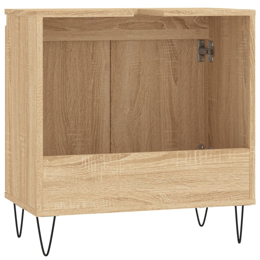 Badkamerkast 58X33X60 Cm Bewerkt Hout Kleurig Sonoma eiken