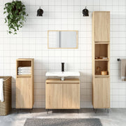 Badkamerkast 58x33x60 cm bewerkt hout sonoma eiken