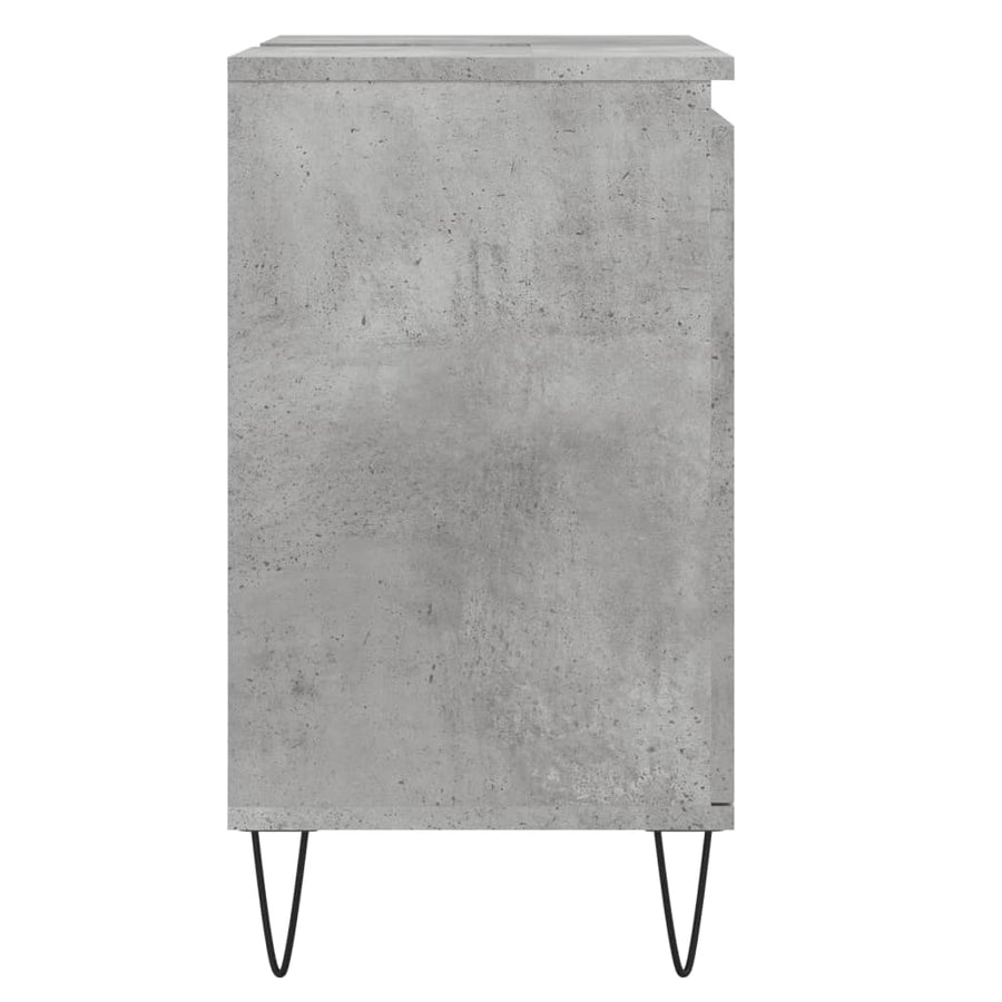 Badkamerkast 58X33X60 Cm Bewerkt Hout Betongrijs