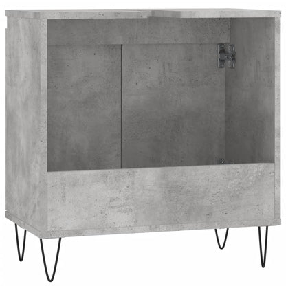 Badkamerkast 58X33X60 Cm Bewerkt Hout Betongrijs