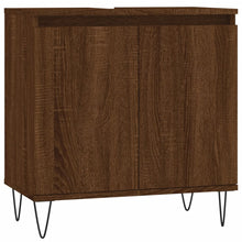 Badkamerkast 58X33X60 Cm Bewerkt Hout bruin eikenkleur