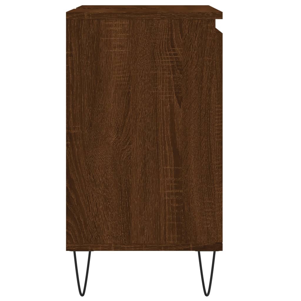 Badkamerkast 58X33X60 Cm Bewerkt Hout bruin eikenkleur