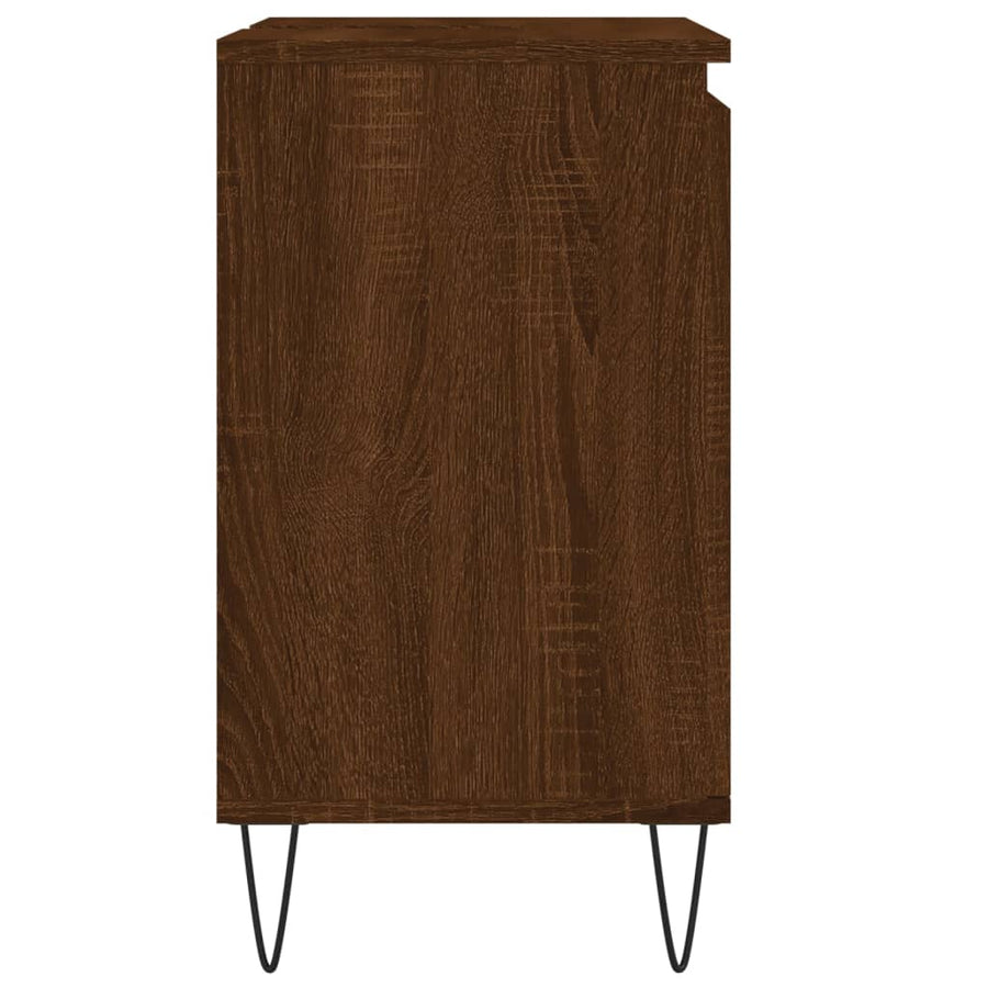 Badkamerkast 58X33X60 Cm Bewerkt Hout bruin eikenkleur
