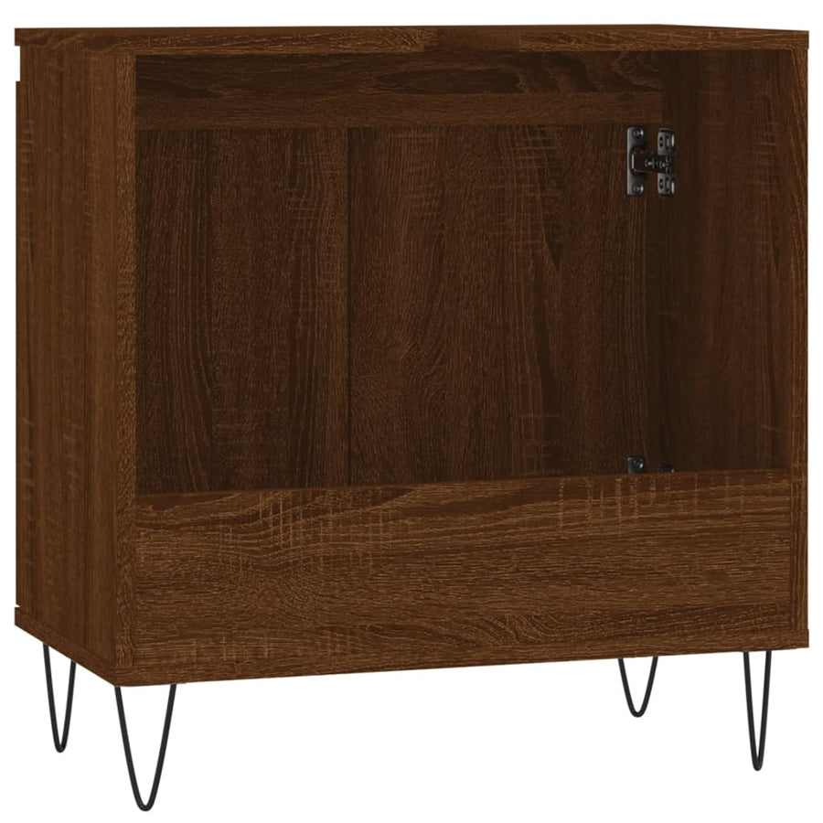 Badkamerkast 58X33X60 Cm Bewerkt Hout bruin eikenkleur