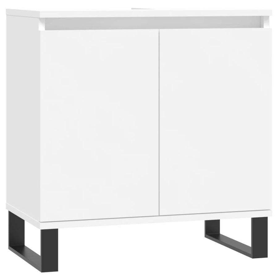 Badkamerkast 58X33X60 Cm Bewerkt Hout Wit