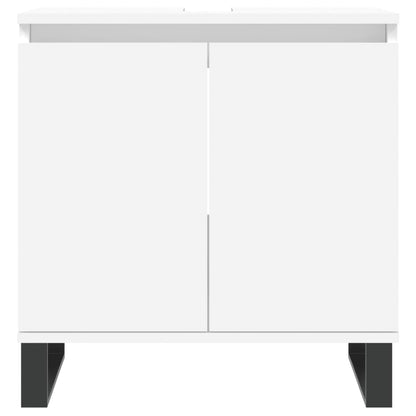Badkamerkast 58X33X60 Cm Bewerkt Hout Wit