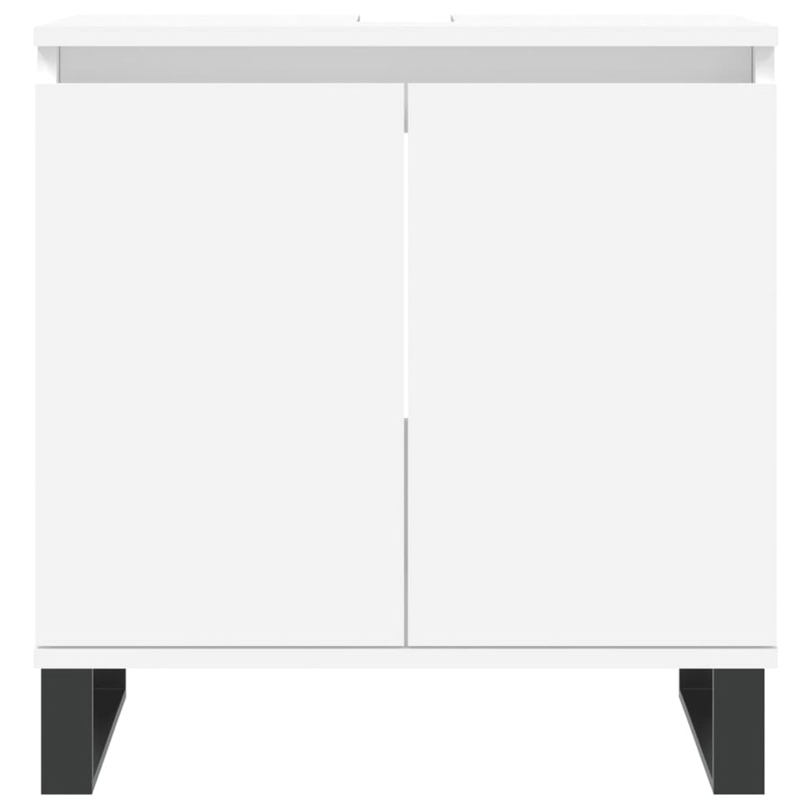 Badkamerkast 58X33X60 Cm Bewerkt Hout Wit