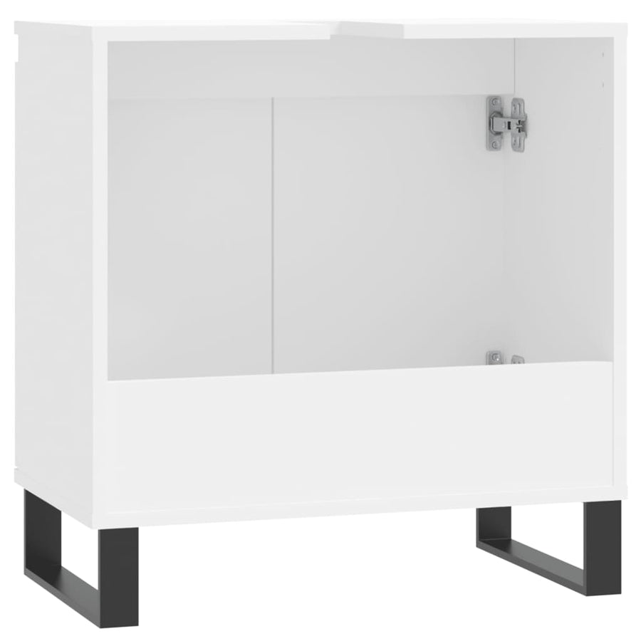 Badkamerkast 58X33X60 Cm Bewerkt Hout Wit