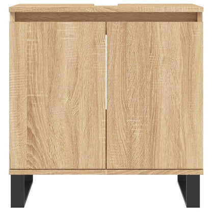 Badkamerkast 58X33X60 Cm Bewerkt Hout Kleurig Sonoma eiken