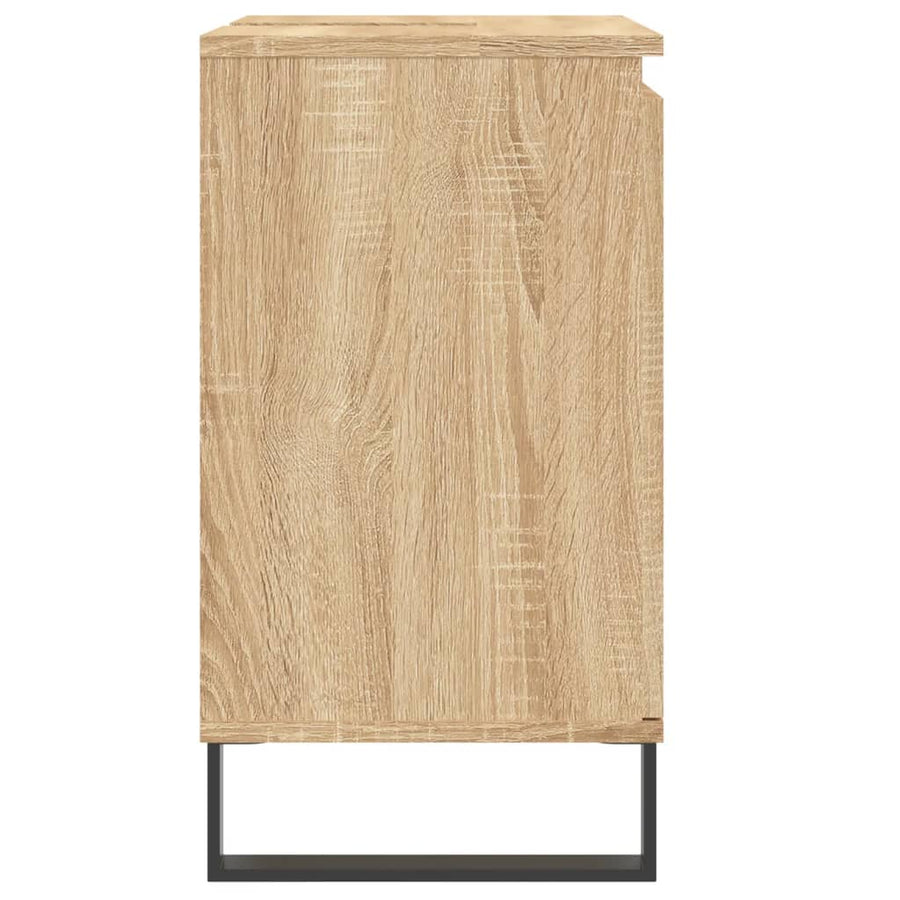 Badkamerkast 58X33X60 Cm Bewerkt Hout Kleurig Sonoma eiken