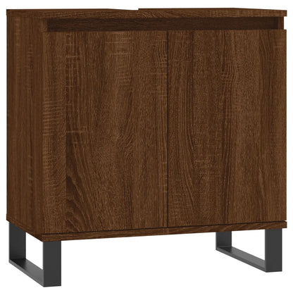 Badkamerkast 58X33X60 Cm Bewerkt Hout bruin eikenkleur