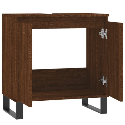 Badkamerkast 58X33X60 Cm Bewerkt Hout bruin eikenkleur