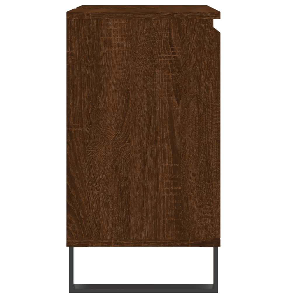 Badkamerkast 58X33X60 Cm Bewerkt Hout bruin eikenkleur