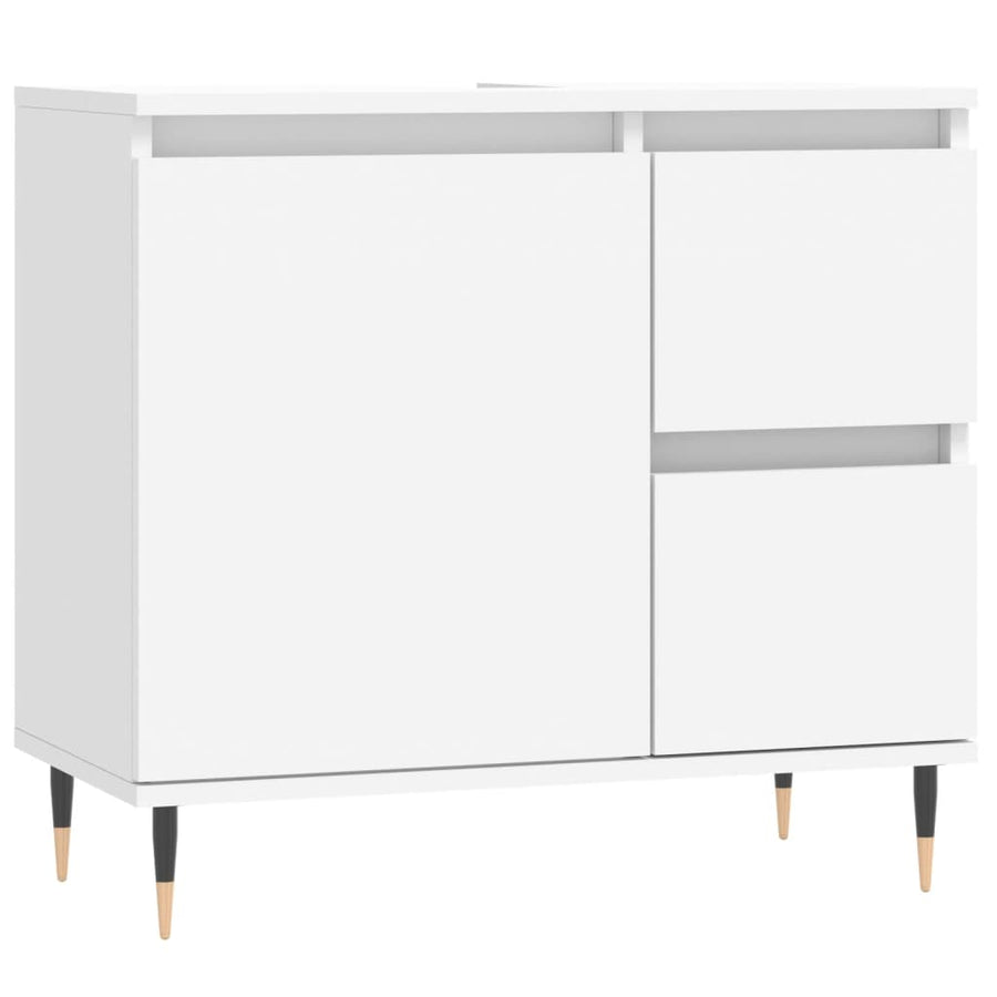 Badkamerkast 65X33X60 Cm Bewerkt Hout Wit