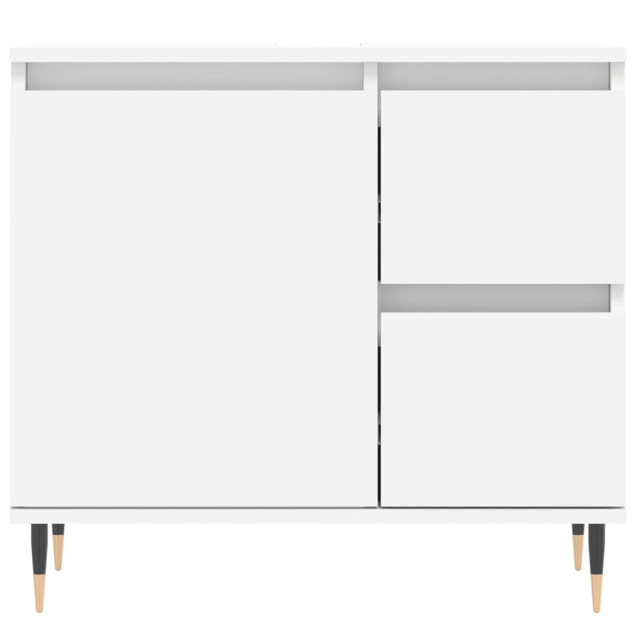 Badkamerkast 65X33X60 Cm Bewerkt Hout Wit