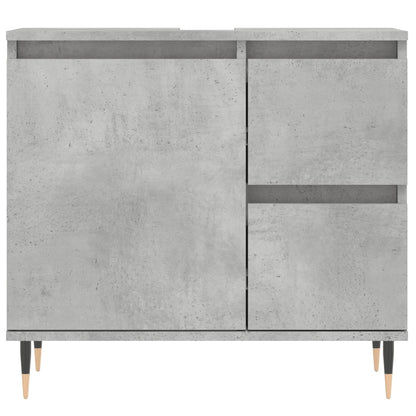 Badkamerkast 65X33X60 Cm Bewerkt Hout Betongrijs