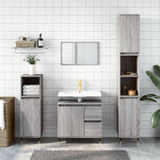 Badkamerkast 65x33x60 cm bewerkt hout grijs