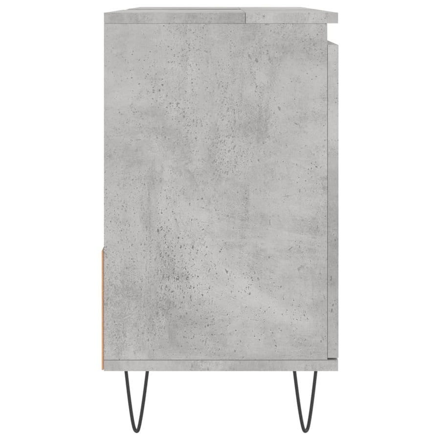 Badkamerkast 65X33X60 Cm Bewerkt Hout Betongrijs