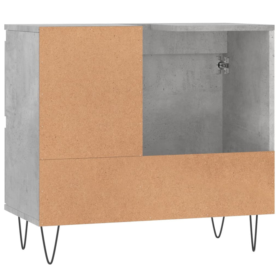 Badkamerkast 65X33X60 Cm Bewerkt Hout Betongrijs