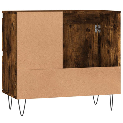 Badkamerkast 65X33X60 Cm Bewerkt Hout Kleurig Gerookt eiken