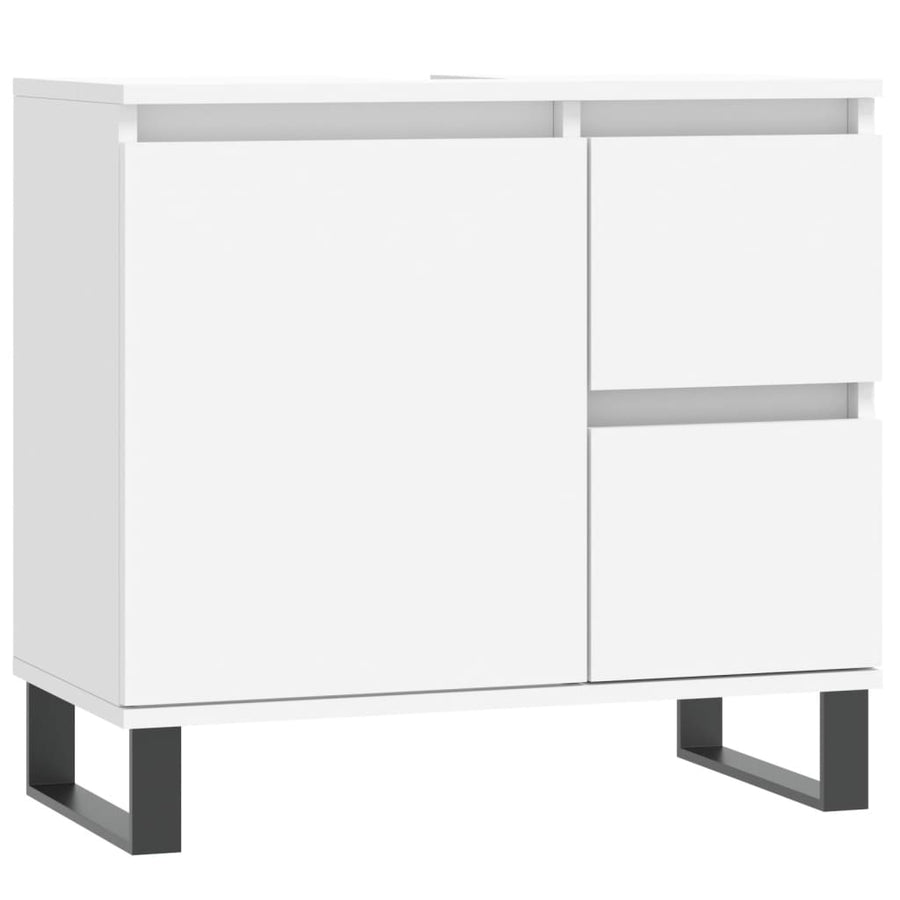 Badkamerkast 65X33X60 Cm Bewerkt Hout Wit