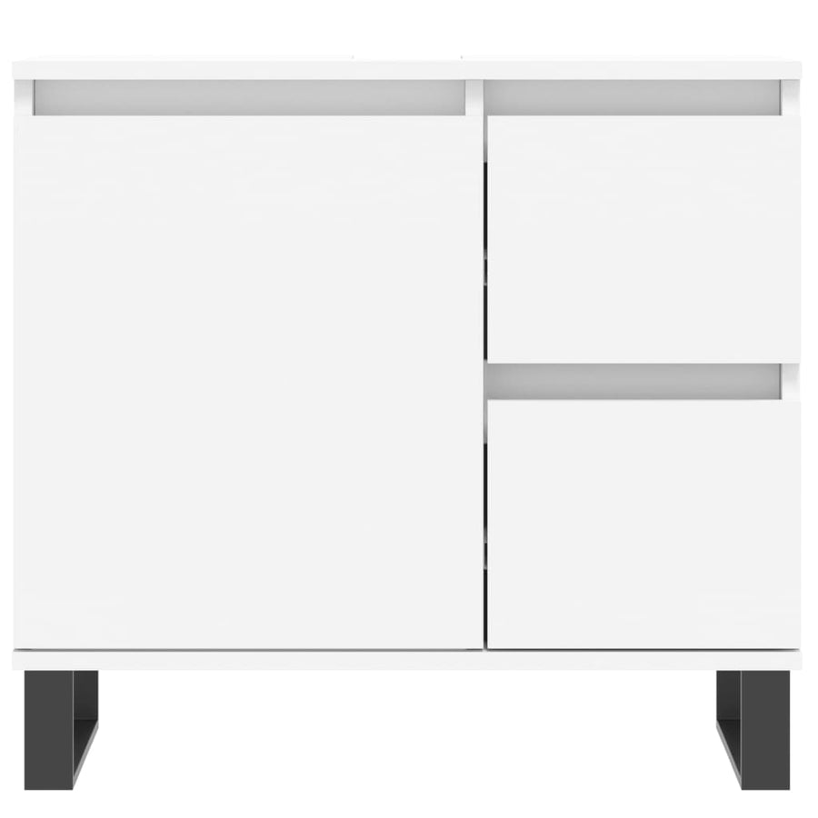 Badkamerkast 65X33X60 Cm Bewerkt Hout Wit