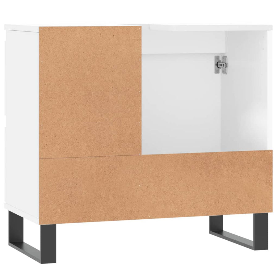 Badkamerkast 65X33X60 Cm Bewerkt Hout Wit