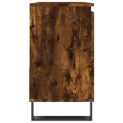 Badkamerkast 65X33X60 Cm Bewerkt Hout Kleurig Gerookt eiken