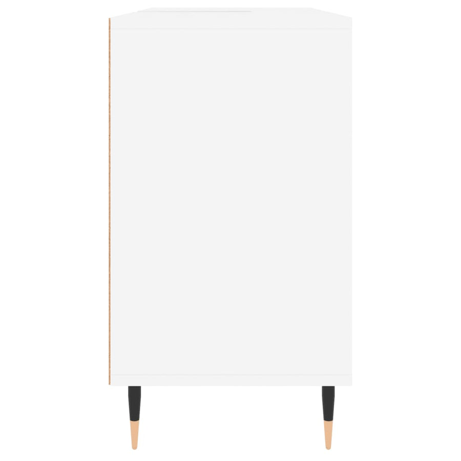 Badkamerkast 80X33X60 Cm Bewerkt Hout Wit