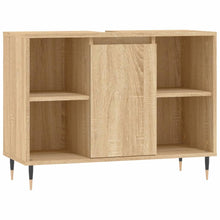 Badkamerkast 80X33X60 Cm Bewerkt Hout Kleurig Sonoma eiken