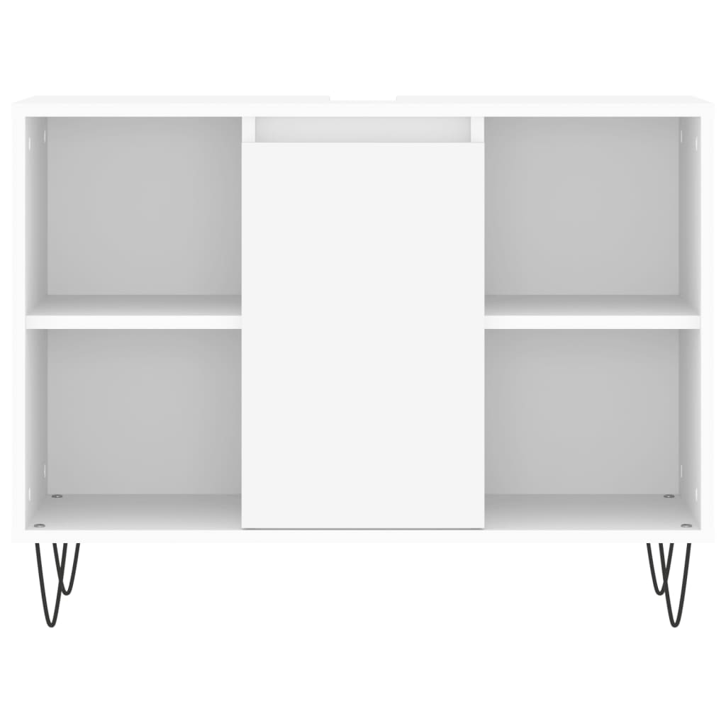 Badkamerkast 80X33X60 Cm Bewerkt Hout Wit