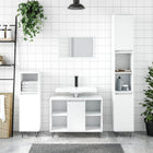 Bathroom cabinet 80x33x60 cm engineered wood white