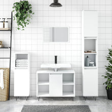 Badkamerkast 80X33X60 Cm Bewerkt Hout Wit