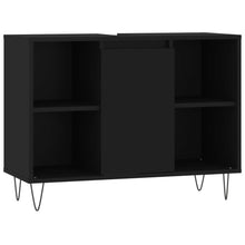 Badkamerkast 80X33X60 Cm Bewerkt Hout Zwart