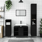 Bathroom cabinet 80x33x60 cm engineered wood black