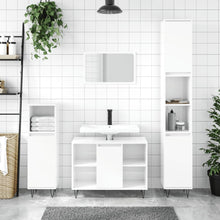 Badkamerkast 80X33X60 Cm Bewerkt Hout Hoogglans wit
