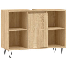 Badkamerkast 80X33X60 Cm Bewerkt Hout Kleurig Sonoma eiken