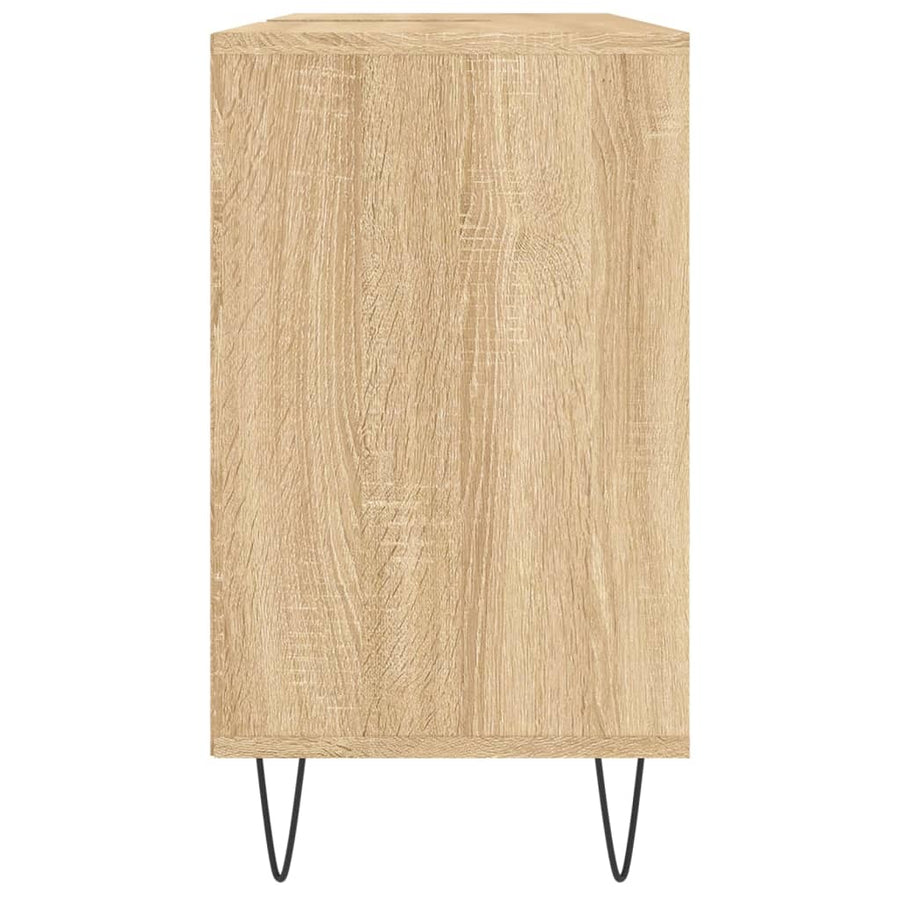Badkamerkast 80X33X60 Cm Bewerkt Hout Kleurig Sonoma eiken