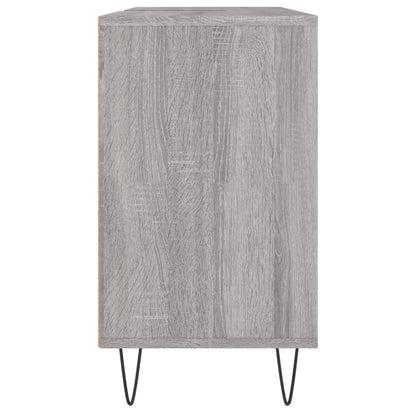 Badkamerkast 80X33X60 Cm Bewerkt Hout Eikenkleurig Grijs sonoma